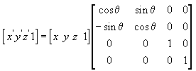 z rotation matrix