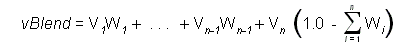 Formula for linear blending, using world transformation matrices