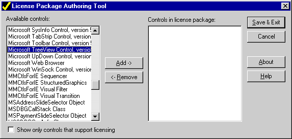 Combo box with selected control