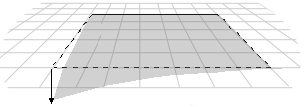 Diagram of nonplanar polygon