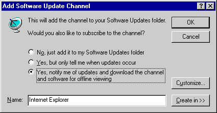 Add Software Channel Dialog Box