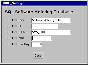 ODBC_Settings dialog box in Access 97