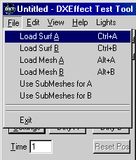 DXETool File Menu