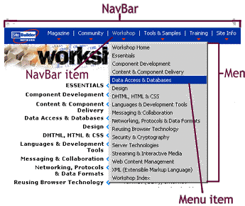 NavBar terminology