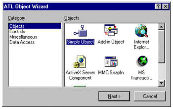 The ATL Object Wizard