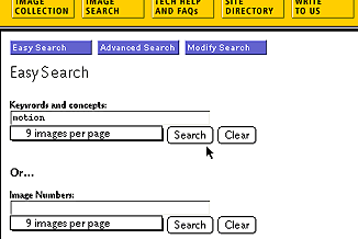 PhotoDisc search page