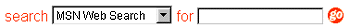 Search interface on MSN.COM