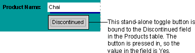 Toggle button indicates Yes/No, True/False, or On/Off conditions