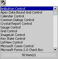 Example of msoControlOCXDropdown constant