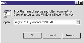 Figure 2: Registering DB.dll