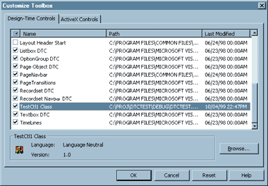 Figure 7: Selecting a Control