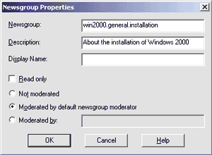 Figure 5: Newsgroup Properties