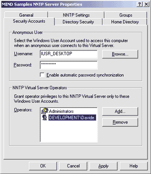 Figure 6: Security Accounts