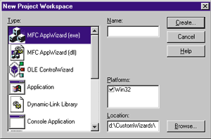 Figure 1 Creating a new project