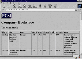 Figure 10: ListTitles.asp