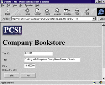 Figure 11: DeleteTitle.asp