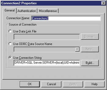 Figure 2: Data Connection Dialog