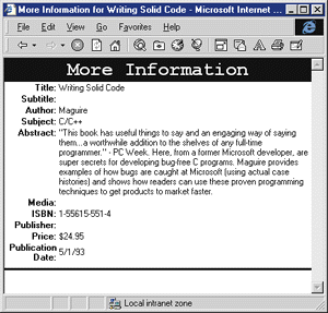 Figure 5: More Information Page