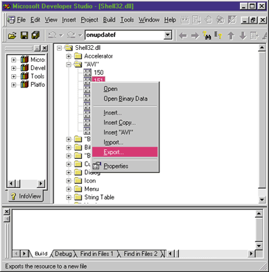 Figure 1 Exporting Resources