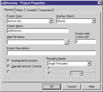 Figure 9: Project Properties