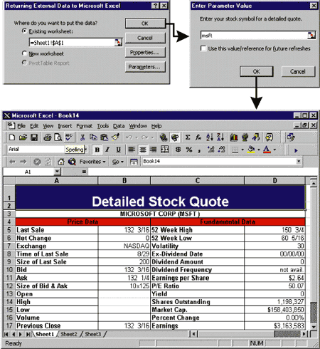 Figure 1: Initial Launch of the Web Query