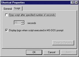 Figure 1: Script Properties