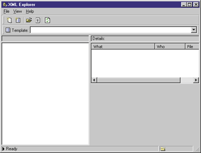 Figure 8: XML Explorer Without a Template