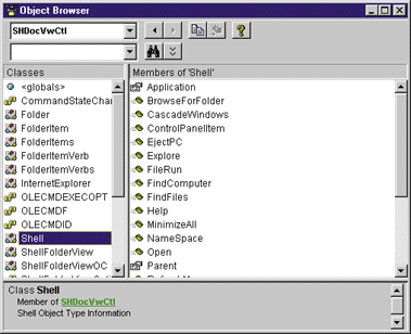 Figure 1: Visual Basic 5.0 Object Browser