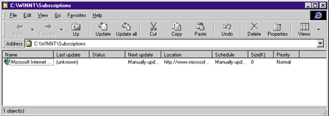 Figure 6: Manage Subscriptions Dialog