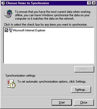 Figure 11: New Synchronize Dialog