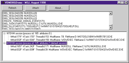 Figure 2 VDMDBGDemo