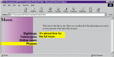 Figure 5: A Popup Menu