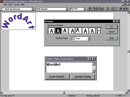 Figure 5: WordArt in Image Composer