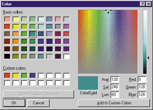 Figure 1: Windows Color Selection Common Dialog