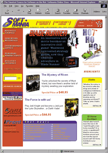 Figure 8: Softmania's Online Store