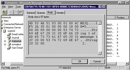 Figure 10 The Contents of an MSJQueue Message