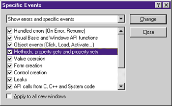 Figure 4: Selecting Events