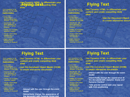 Figure 7: Flying Text