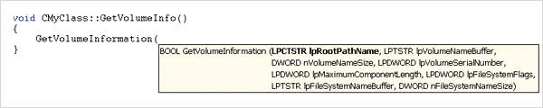 Figure 1 Automatic Statement Completion