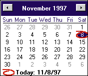 Figure 25: Month Calendar