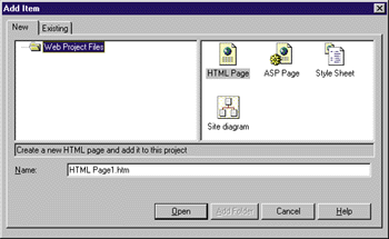 Figure 4: Add Item Dialog