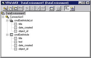 Figure 7: Data Environment Designer