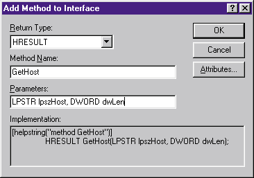 Figure 9 Add Method Dialog