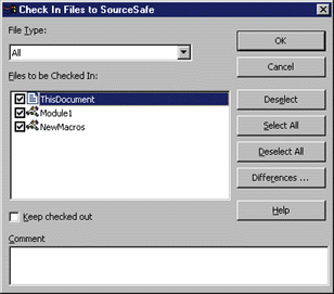 Figure 10: Checking in Files