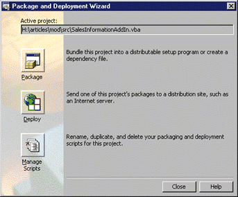 Figure 25: Package and Deployment Wizard