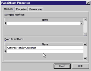 Figure 5: Selecting a PageObject Method