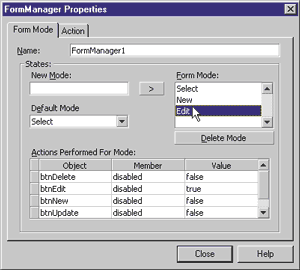 Figure 5: Actions Performed for the Edit Mode