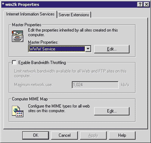 Figure 4: IIS Properties