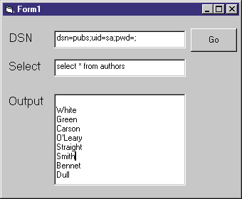 Figure 3: Form1 DB Component