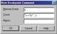 Figure 3 Adding a Breakpoint Command